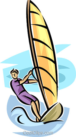 Surfing Clipart Wind Surfing - Windsurfing Clipart (265x480)
