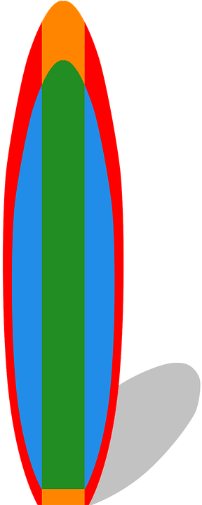 Surfing Clipart Surfboard - Desenho Prancha De Surf Png (360x720)