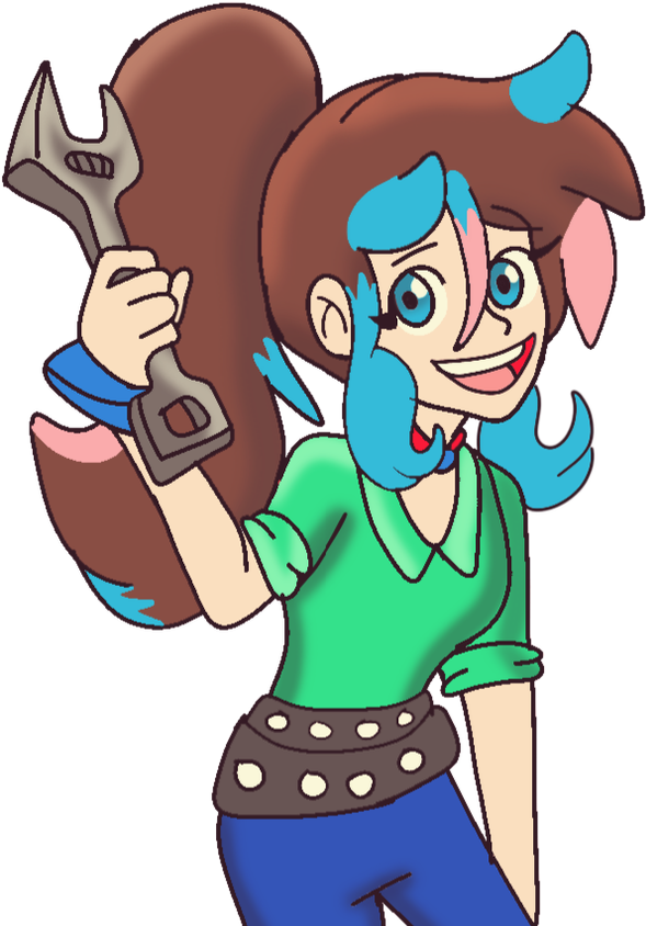 Me With A Wrench By Gadgetgirlsteph1234 - Cartoon (600x850)