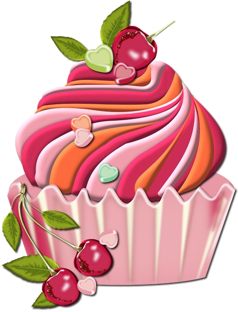 Gateaux,tubes Cupcake Art, Cupcake Cakes, Cupcake Clipart, - Cupcakes And Cakes Clipart (512x640)
