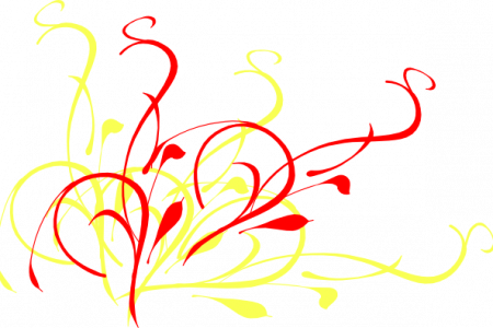Yellow Swirl Clipart For Our Users - Vines Clip Art (450x300)