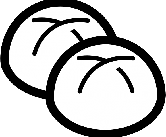 Rolls Clipart Bun - Black And White Bun (640x480)