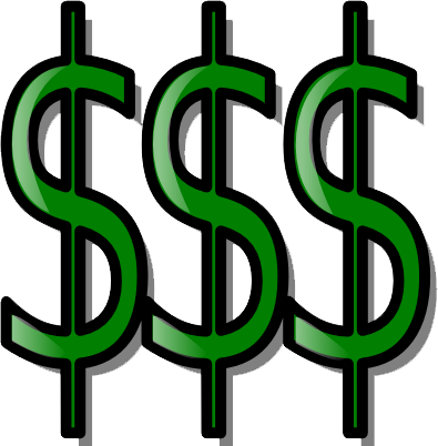 Money Signs Clip Art (395x402)