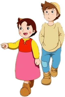 Download Heidi And Peter Transparent Png - Heidi With Peter (400x400)