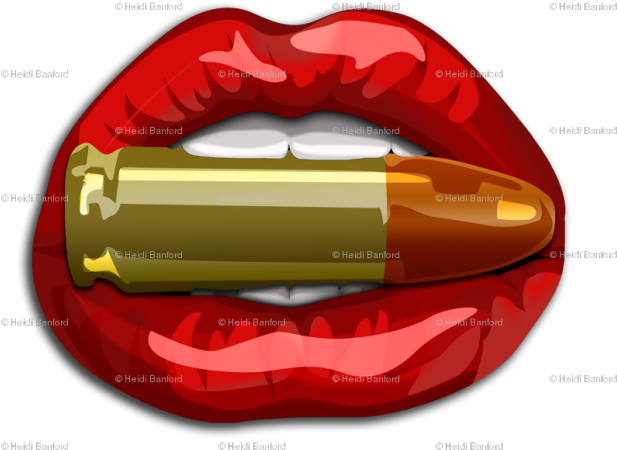 Popsicle Clipart Bullet - Bite The Bullet Lips (640x480)