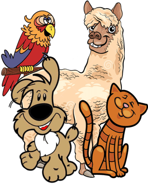 Blessing Of The Animals - Cartoon (351x399)