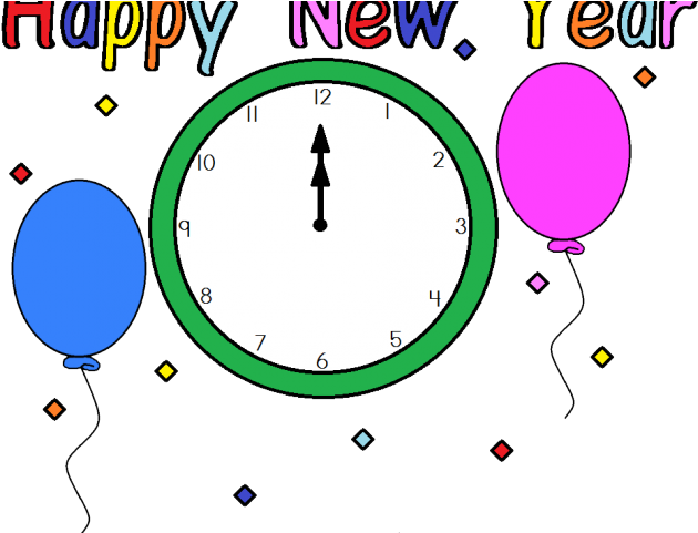 Clock Clipart New Years Eve - Smiley Face Clip Art (640x480)