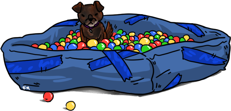 Truffles In The Ball Pit By Nopalrabbit - Companion Dog (800x500)