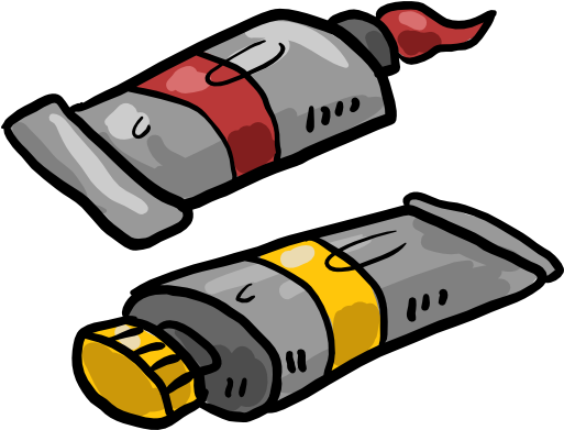 Painting Clipart Painter Tool - Paint Tube Clipart Png (512x512)