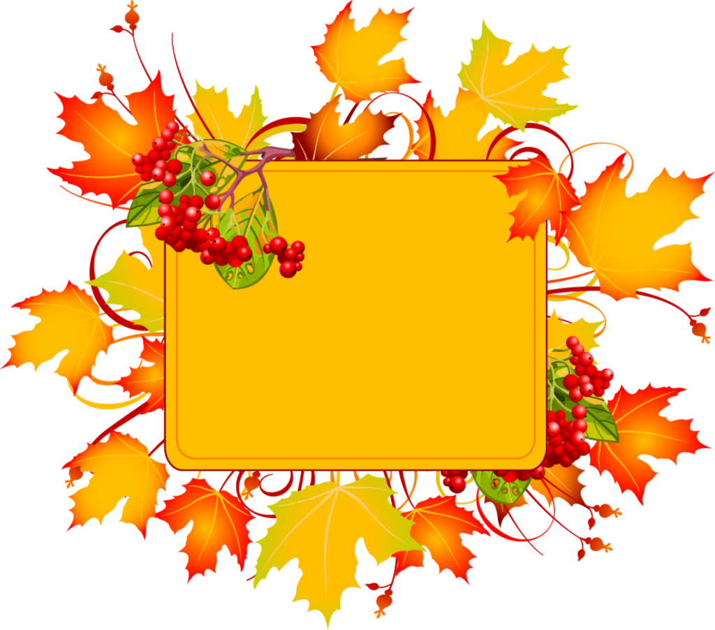 Ftestickers Autumn Fallleaves Background Template - Autumn Frame Clipart.