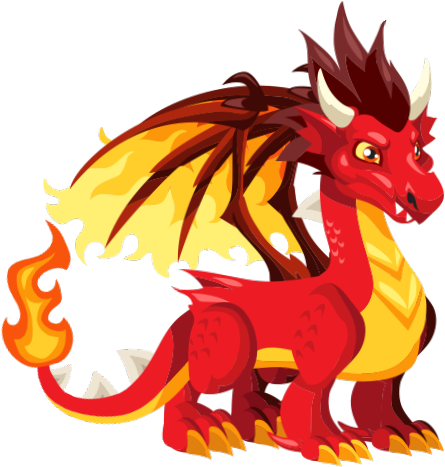 Available On Facebook And App Store - Dragon City Flame Dragon Drawings (505x500)