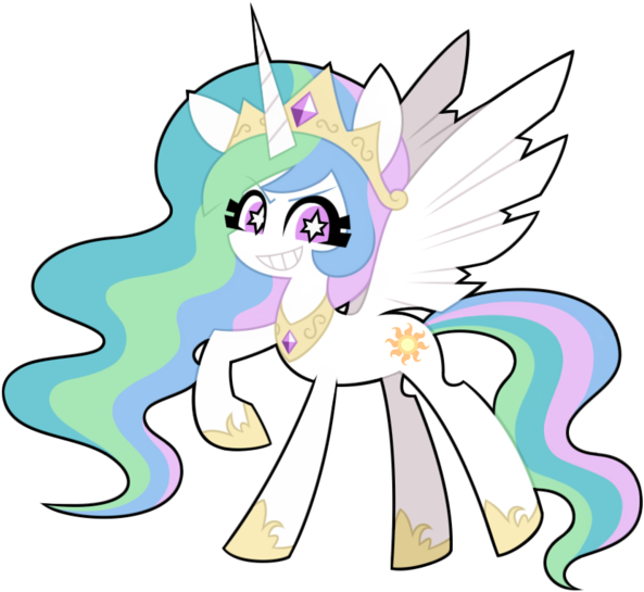 Nekozneko, Panty And Stocking With Garterbelt, Princess - Celestia My Little Pony Prinzessin (607x600)