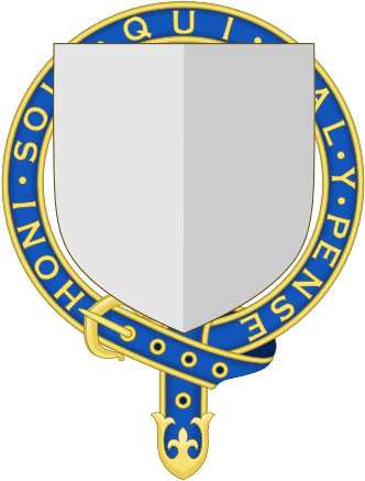 Members Of The Order May Encircle Their Heraldic Arms - Order Of The Garter Heraldry (340x444)