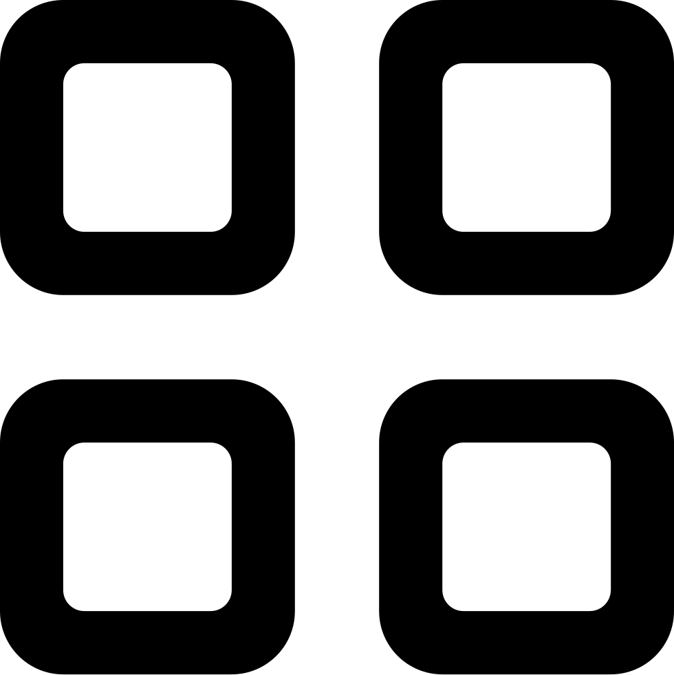 Squares Clipart Svg - Grid Icon (980x981)
