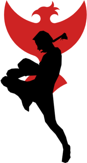 Muay Thai Rising - Muay Thai Silhouette (308x553)