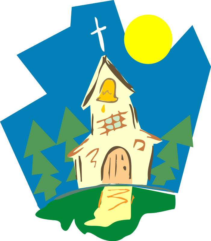 Free Vector Religion - Ir A Igreja Desenho (701x800)