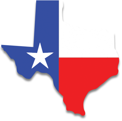 Texas - Texas Flag On State (394x390)