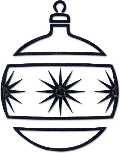 White Christmas Ornament Clipart - Christmas Ornament Clipart Black And White (600x600)