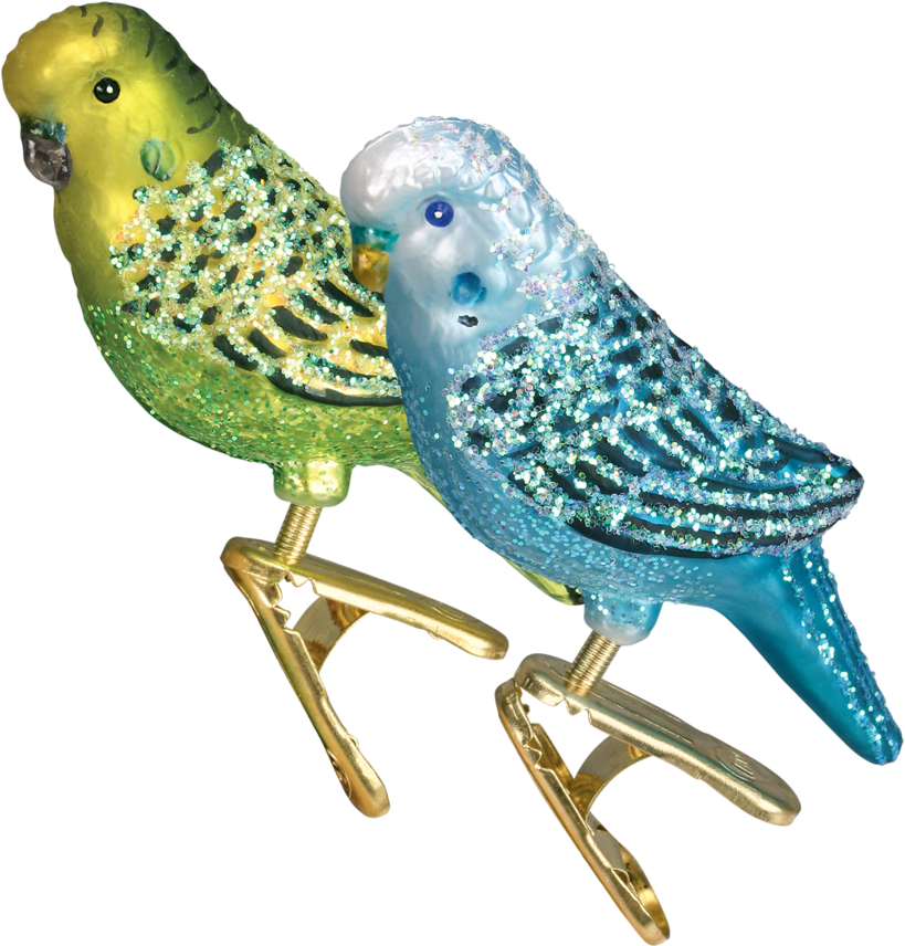 Old World Christmas Blown Glass Mini Parakeet Clip-on - Old World Christmas (1024x1024)