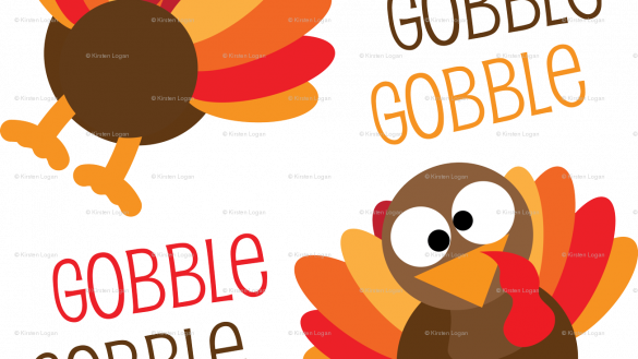 Direct Gobble Funny Turkey Thanksgiving Wallpaper Khaus - Cartoon (585x329)