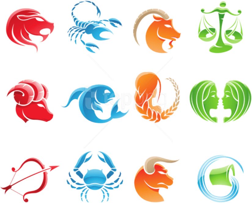 Free Png Download Zodiac Signs Set Large Clipart Png - Every Zodiac Sign (850x683)