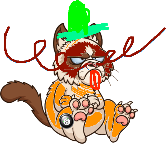 Yoyo - Grumpy Cat - Cartoon (543x474)