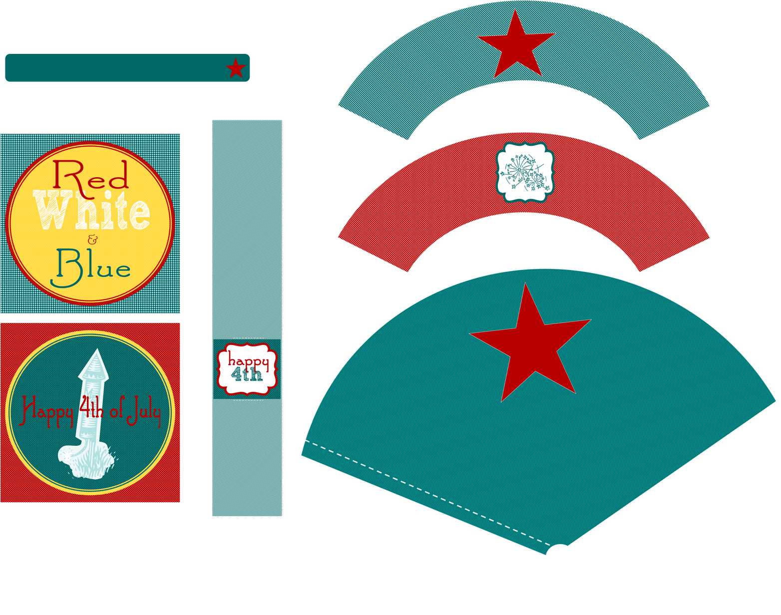 {free Printables} Fourth Of July Bbq - Circle (1600x1231)