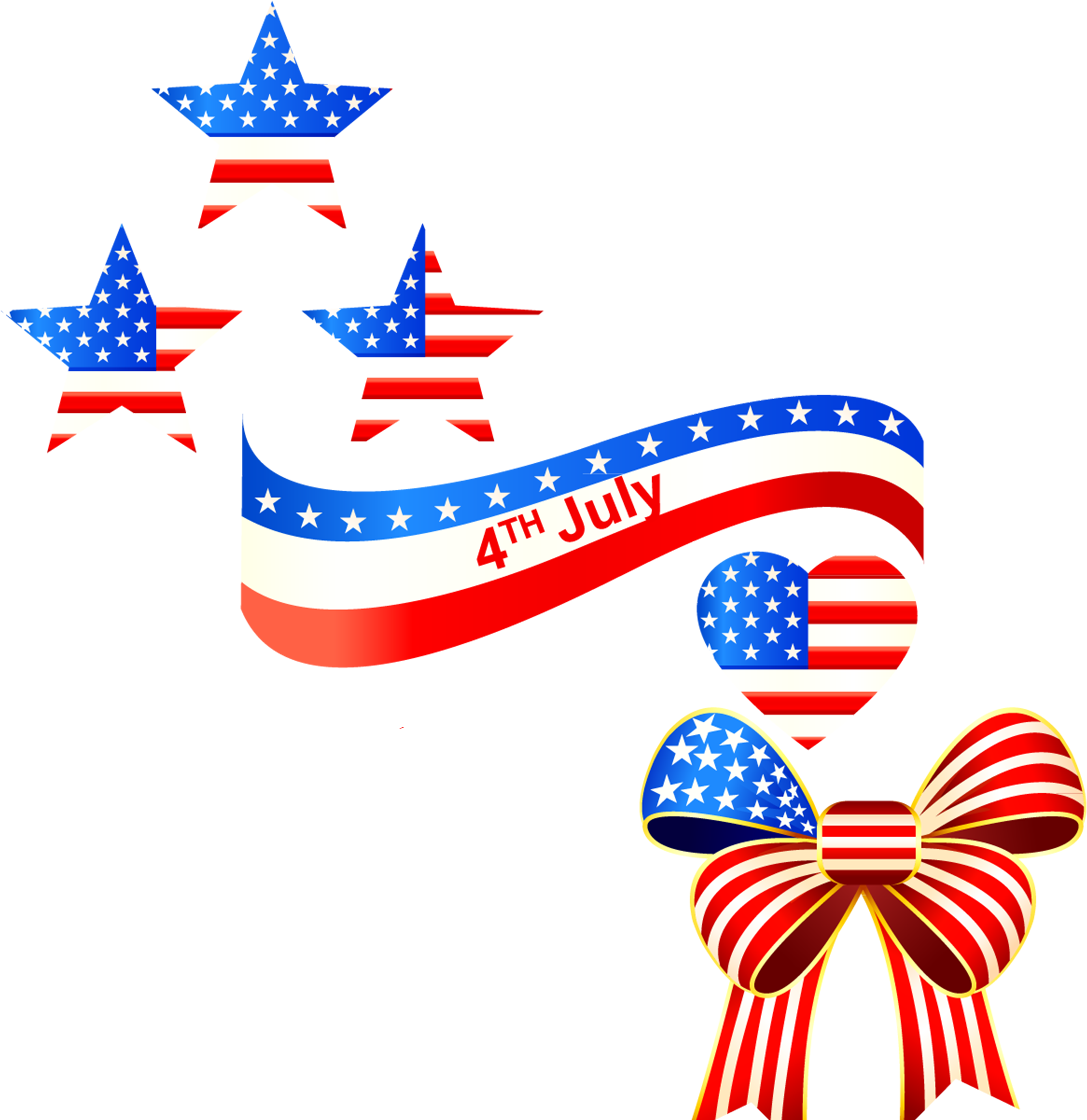 America Independence Day, July 4th, 4th Of July - Red White And Blue Png Clipart (5000x5000)