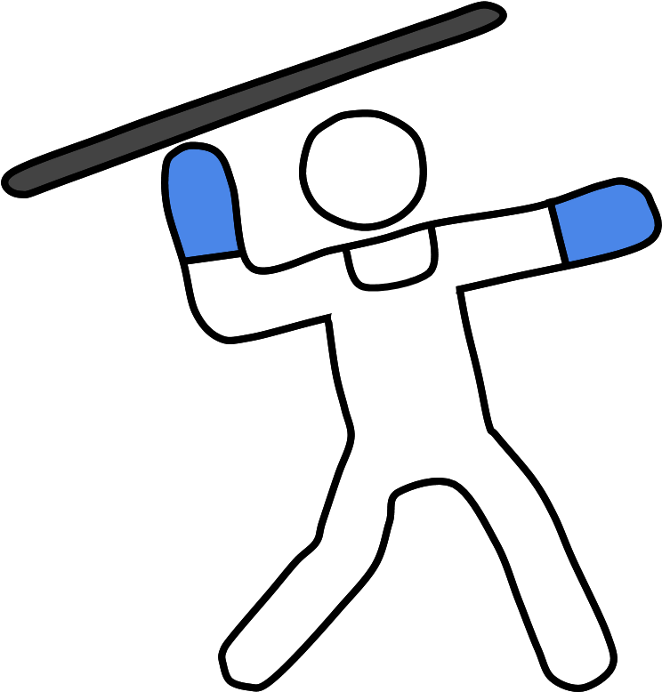 Javelin Thrower, Javelin - Cartoon (816x1056)