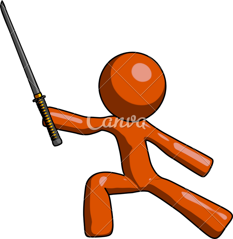 Orange Design Mascot Man - Ninjatō (778x800)