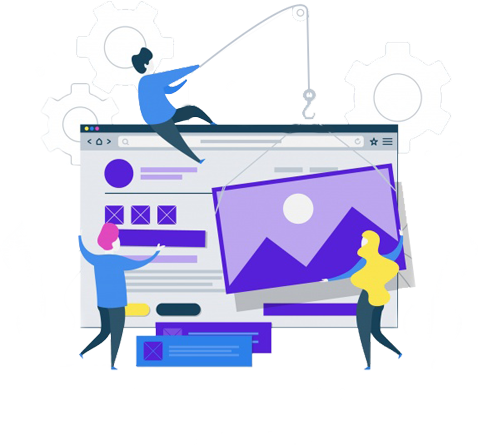 Wireframing & Prototyping - Flat Build Illustration Website (478x445)