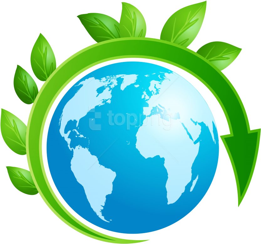 Free Png Download Earth Planet With Leaves Clipart - World Map (850x795)