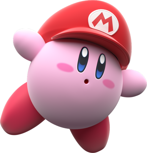 233 Notes/ Show - Kirby Super Smash Bros Mario (500x520)