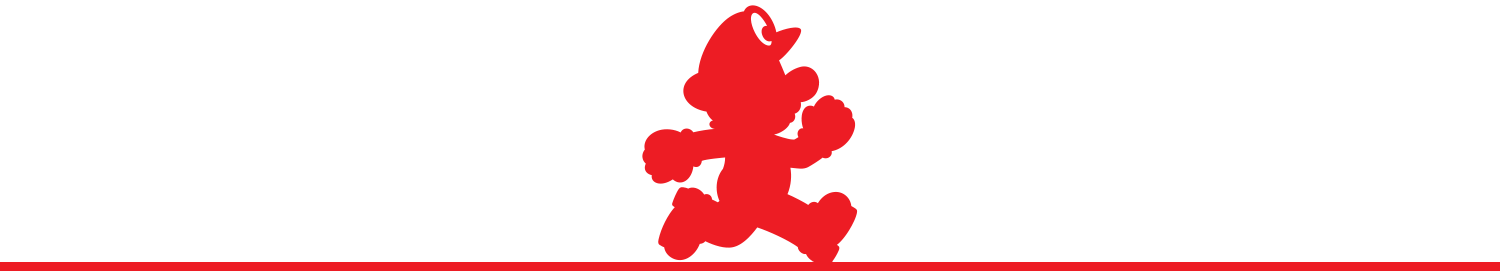 Mario Dna - Super Mario Odyssey Silhouette (1500x271)