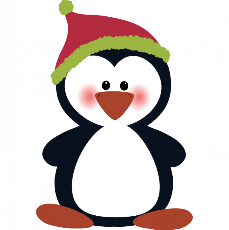Merry Christmas Clipart Free To Download Free - Christmas Penguin Transparent Background (768x771)