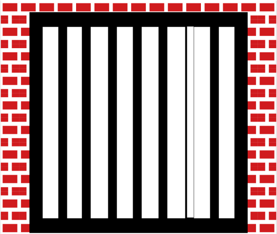 Prison Clipart Jail House - Jail Cell Bars Drawing (640x480)