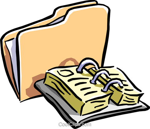 Calendar And Folder Royalty Free Vector Clip Art Illustration - Individualized Education Plan Clipart (480x413)