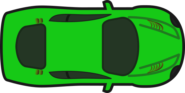Top View Clip Art At Clker - Car Top Down View (600x302)