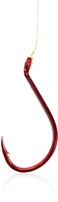 Pike Hook Red - Fish Hook (400x400)