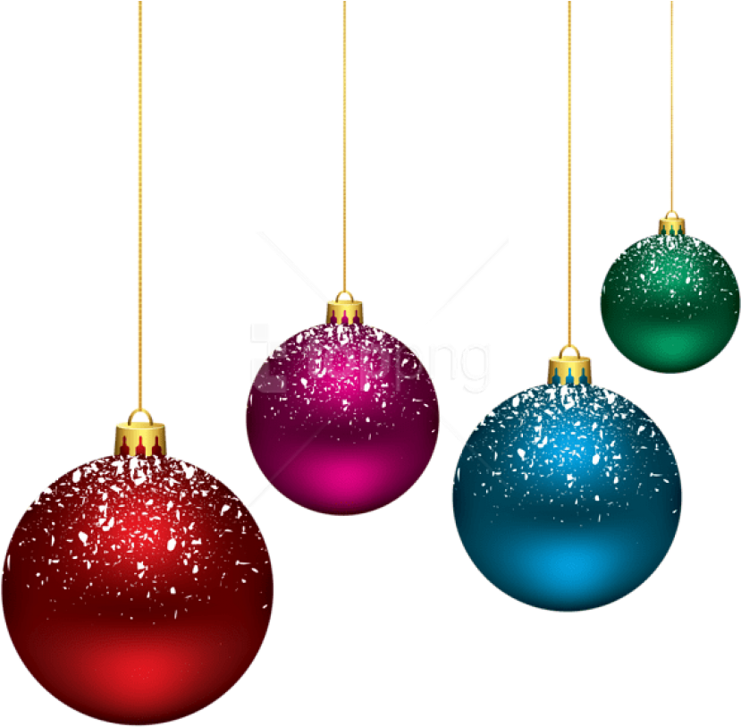 Free Png Christmas Snowy Balls Png Clip-art Png - Merry Christmas Balls Png (850x824)