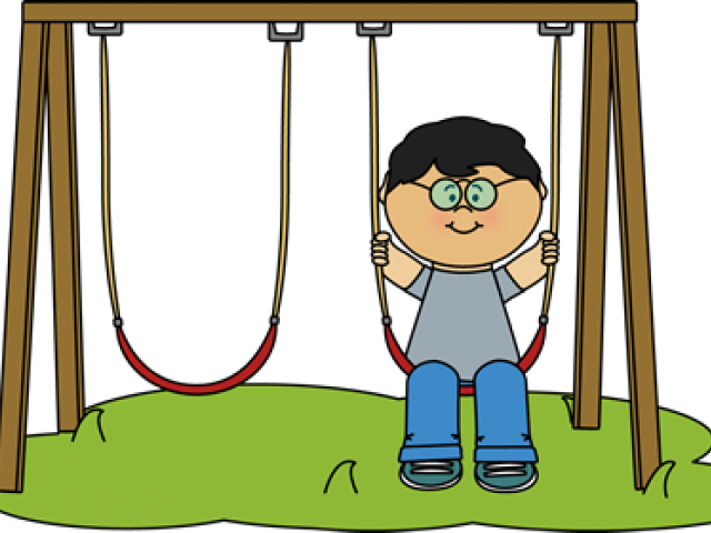 Swing Clipart Cute - Kids On Swings Clip Art (640x480)