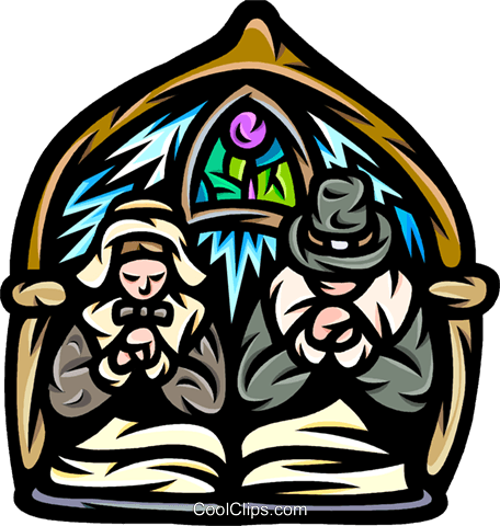Pioneers Royalty Free Vector Clip Art Illustration - Stained Glass (456x480)