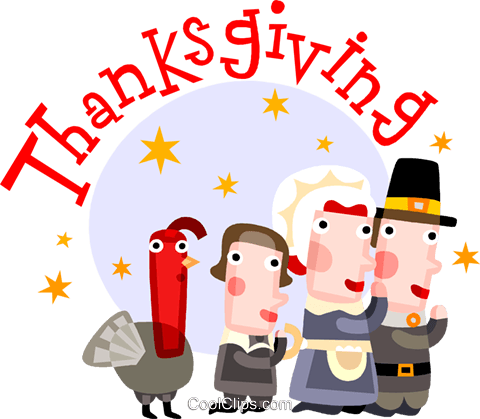 Thanksgiving Scene Royalty Free Vector Clip Art Illustration - School Gif Thanksgiving (480x419)