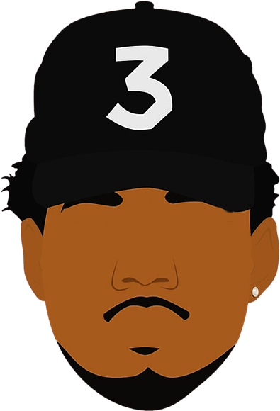 Bleed Area May Not Be Visible - Chance The Rapper Sticker (516x700)