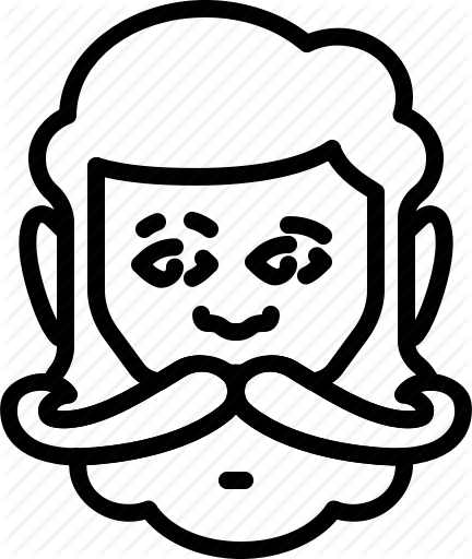 Clip Library Stock Jellycons Outline Men Faces Vol - Illustration (432x512)