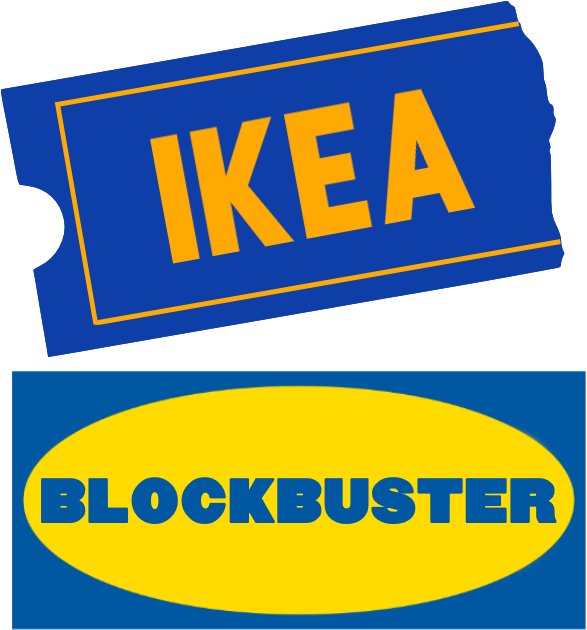 Furniture Made Out Of Cassette Tapeslogoswap - Blockbuster (593x643)