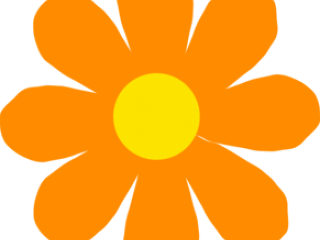Orange Flower Clipart Retro Flower - Pink And Yellow Flowers Free Clipart (640x480)
