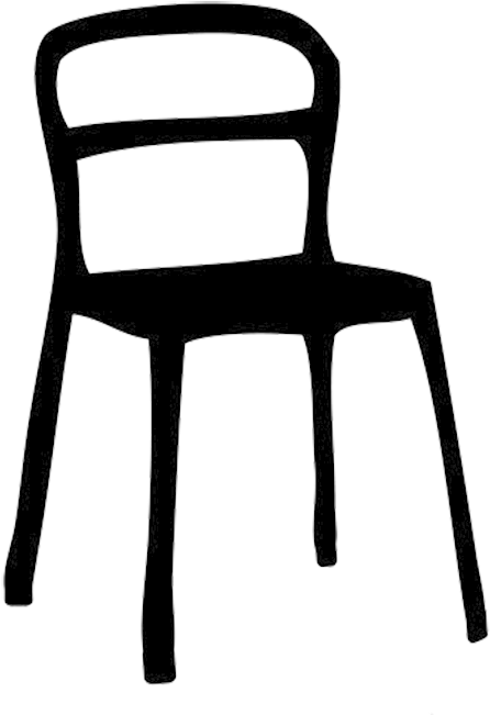 Silhouette Clipart - Black And White Chair Png Clipart (496x709)