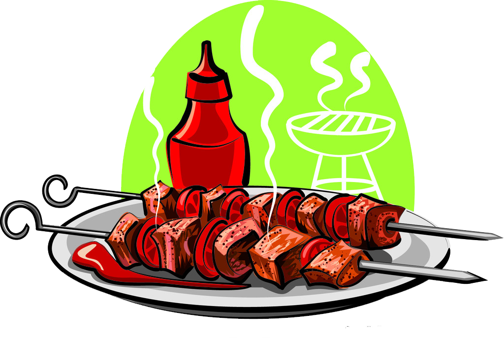 Kebab Clipart Grilled Beef - رسم مشويات (1024x687)