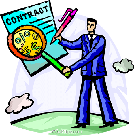 Business Contracts Royalty Free Vector Clip Art Illustration - Business Contracts Royalty Free Vector Clip Art Illustration (473x480)